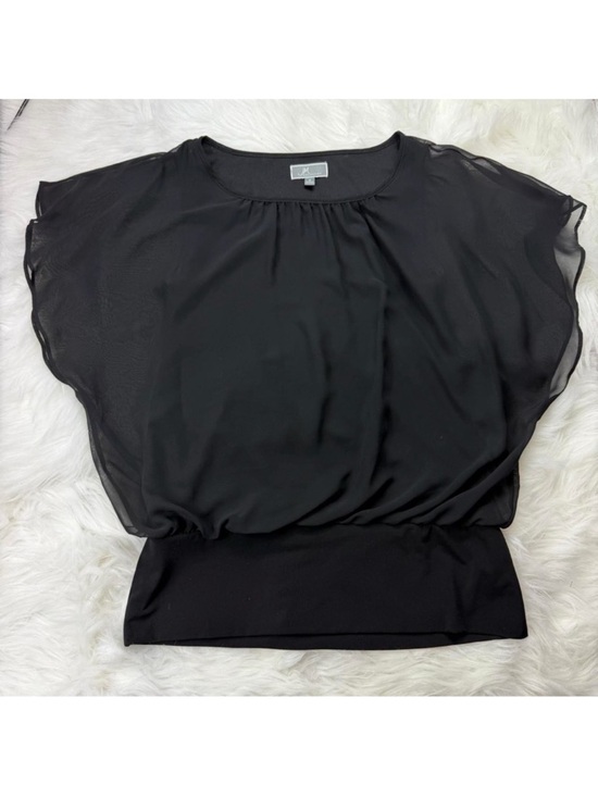 JM Collection Tops - JM Collection Black Chiffon Blouse